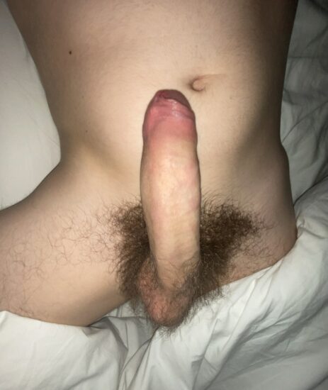 Big boner with pubes