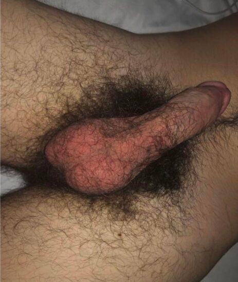 Soft cock with lots of pubes