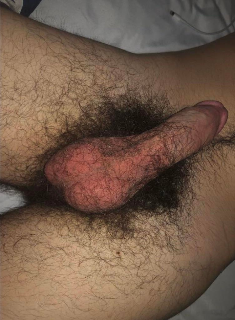Soft cock with lots of pubes